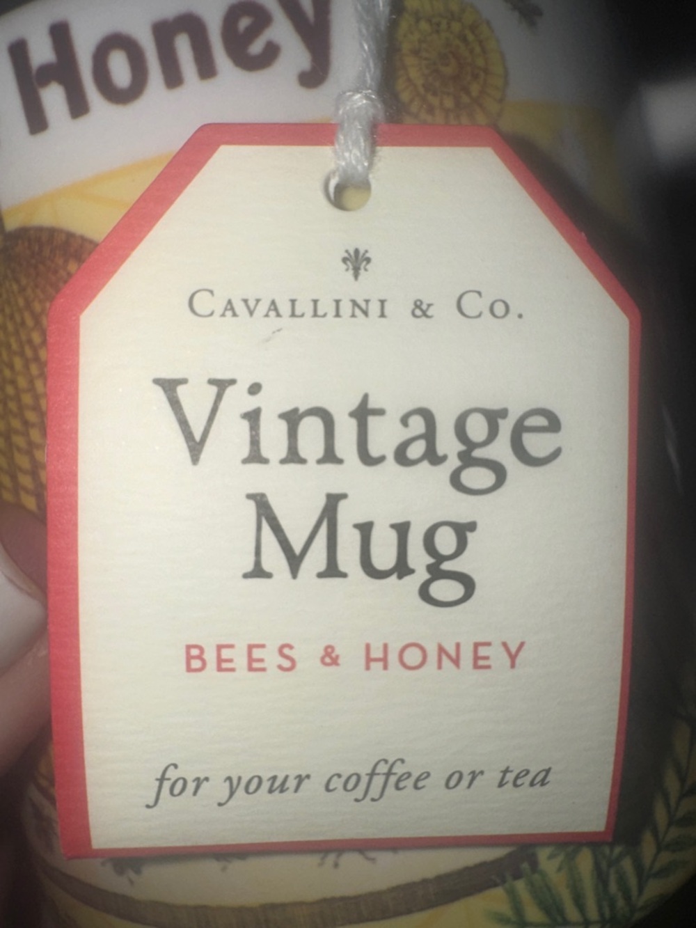 Bees & Honey Vintage Mug - Yellow Illustrated Bee Skep - Picture 8 of 9